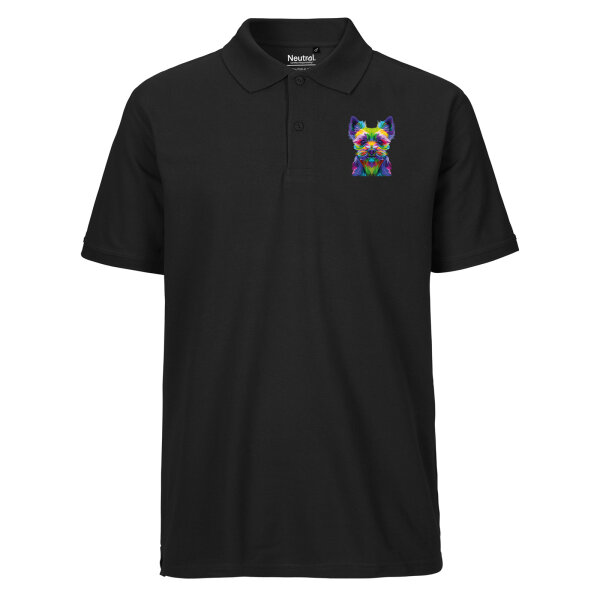Herren Polo Shirt Yorkshire Terrier Colorful