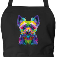 Schürze Yorkshire Terrier Colorful mit Taschen