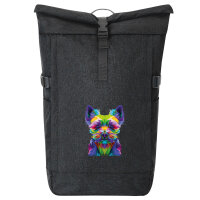 Kurierrucksack Yorkshire Terrier Colorful 30-44 Liter Black Melange