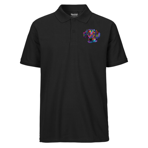 Herren Polo Shirt Dackel Colorful