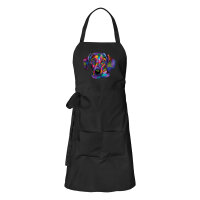 Schürze Dackel Colorful mit Taschen