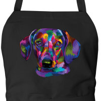 Schürze Dackel Colorful mit Taschen