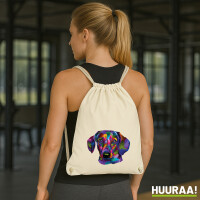 Turnbeutel Dackel Colorful 12 Liter