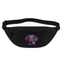Bauchtasche Dackel Colorful 2,5 Liter Black