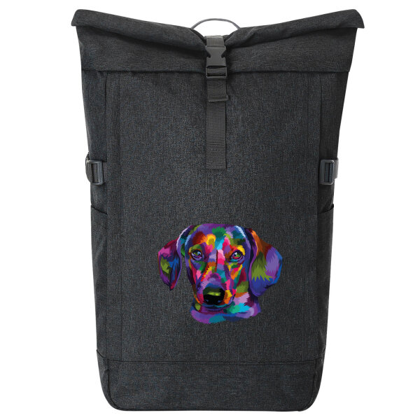 Kurierrucksack Dackel Colorful 30-44 Liter Black Melange