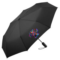 Regenschirm Dackel Colorful 98cm Schwarz