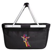 Einkaufskorb faltbar Giraffe Colorful 20 Liter Black