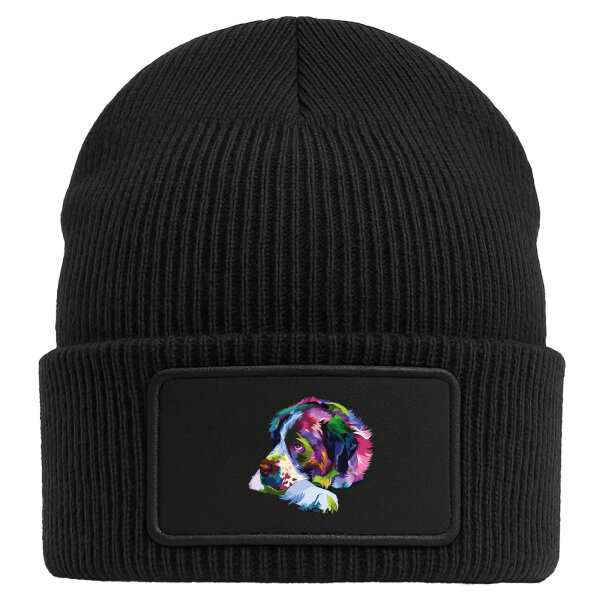 Beanie mit Patch Bernhardiner Colorful Black