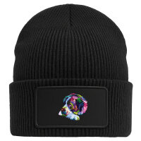Beanie mit Patch Bernhardiner Colorful Black