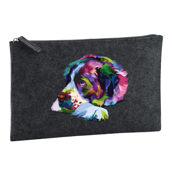 Kulturbeutel Bernhardiner Colorful 1 Liter Charcoal