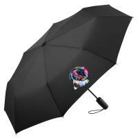 Regenschirm Bernhardiner Colorful 98cm Schwarz