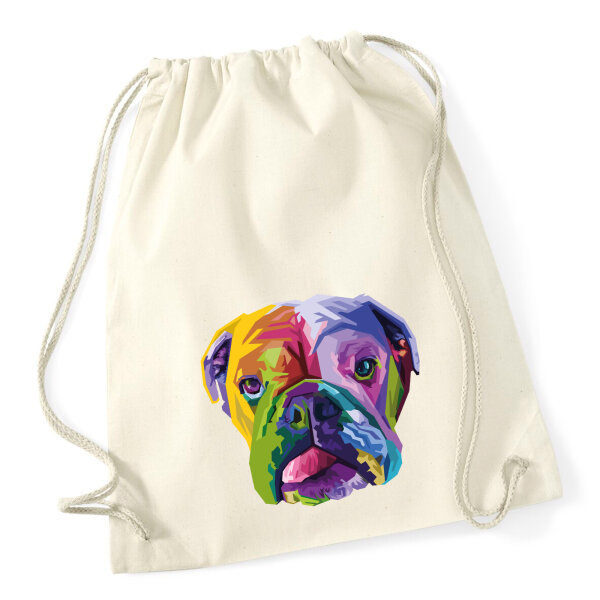 Turnbeutel Englische Bulldogge Colorful 12 Liter