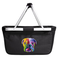 Einkaufskorb faltbar Englische Bulldogge Colorful 20 Liter Black