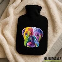 Wärmflasche Englische Bulldogge Colorful