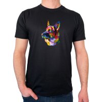 Herren T-Shirt Deutscher Sch&auml;ferhund Colorful