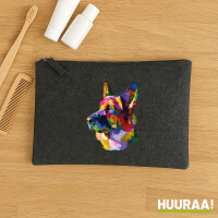 Kulturbeutel Deutscher Schäferhund Colorful 1 Liter Charcoal