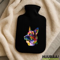 Wärmflasche Deutscher Schäferhund Colorful