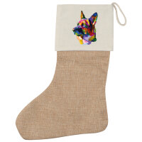 Weihnachtsstrumpf Deutscher Schäferhund Colorful...