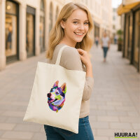 Jutebeutel Husky Colorful 10 Liter