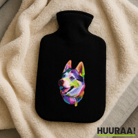 Wärmflasche Husky Colorful
