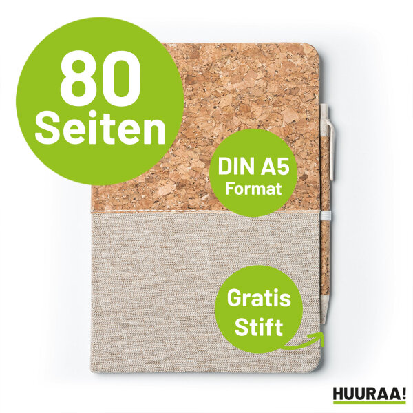 Notizbuch A5 Doberman Colorful 80 Blatt inkl. Kugelschreiber