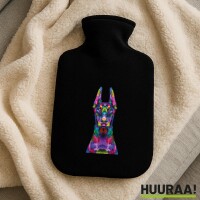 Wärmflasche Doberman Colorful