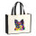 Jutetasche Chihuahua Colorful 21 Liter Black