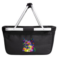 Einkaufskorb faltbar Chihuahua Colorful 20 Liter Black