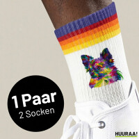 Unisex Socken Chihuahua Colorful Baumwolle