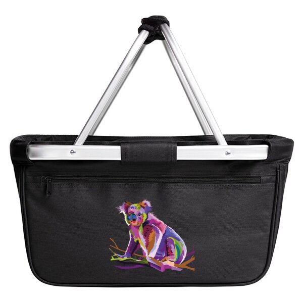 Einkaufskorb faltbar Koala Colorful 20 Liter Black