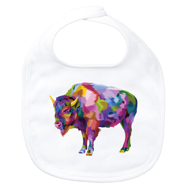 Baby Lätzchen Bison Colorful Klettverschluss