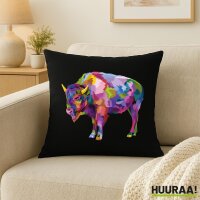 Kissen Bison Colorful 40x40cm