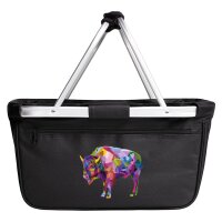 Einkaufskorb faltbar Bison Colorful 20 Liter Black