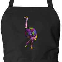 Schürze Vogel Strauß Colorful mit Taschen