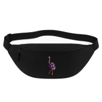 Bauchtasche Vogel Strauß Colorful 2,5 Liter Black