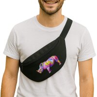 Bauchtasche Nashorn Colorful 2,5 Liter Black