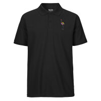 Herren Polo Shirt Flamingo Colorful
