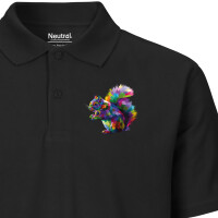 Herren Polo Shirt Eichhörnchen Colorful