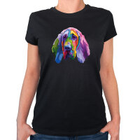 Damen T-Shirt Bloodhound Colorful