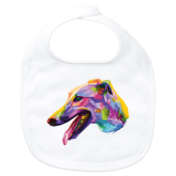 Baby Lätzchen Greyhound Colorful Klettverschluss