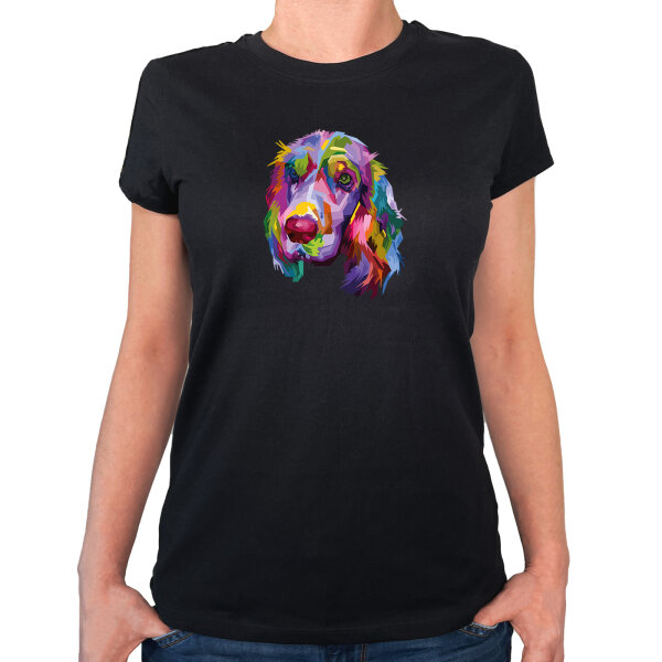 Damen T-Shirt Cocker Spaniel Colorful