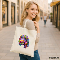 Jutebeutel Cocker Spaniel Colorful 10 Liter