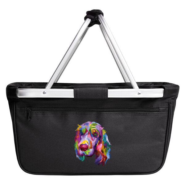 Einkaufskorb faltbar Cocker Spaniel Colorful 20 Liter Black