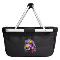 Einkaufskorb faltbar Cocker Spaniel Colorful 20 Liter Black