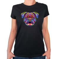 Damen T-Shirt British Bulldog Colorful