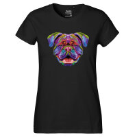 Damen T-Shirt British Bulldog Colorful