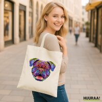Jutebeutel British Bulldog Colorful 10 Liter