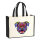 Jutetasche British Bulldog Colorful 21 Liter Black