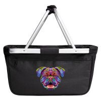 Einkaufskorb faltbar British Bulldog Colorful 20 Liter Black