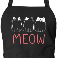 Sch&uuml;rze Katzen Meow Comic mit Taschen
